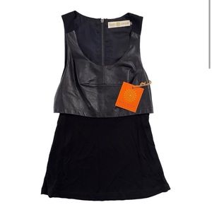 Lana Leather Open Back Tank